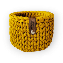 Lade das Bild in den Galerie-Viewer, Häkelkörbchen Spicy Yellow, ca. 13 cm