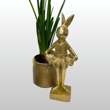 Lade das Bild in den Galerie-Viewer, Hasenmädchen Ballerina gold, 21 cm