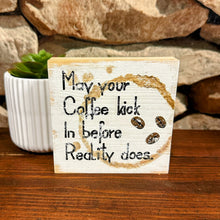 Lade das Bild in den Galerie-Viewer, Deko-Block „Coffee“ aus Kiefernholz, 10 cm