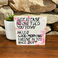 Lade das Bild in den Galerie-Viewer, Deko-Block „Just in case...“ aus Kiefernholz, 10 cm