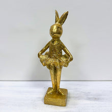 Lade das Bild in den Galerie-Viewer, Hasenmädchen Ballerina gold, 21 cm