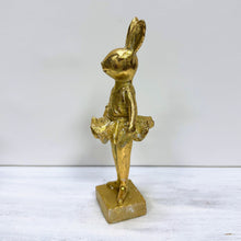 Lade das Bild in den Galerie-Viewer, Hasenmädchen Ballerina gold, 21 cm
