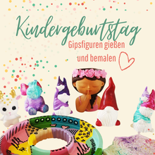 Lade das Bild in den Galerie-Viewer, Kindergeburtstag "Gipsfiguren gießen und bemalen ab 8 Jahren"