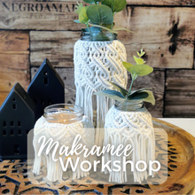 Lade das Bild in den Galerie-Viewer, WORKSHOP Makramee Windlicht
