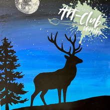 Lade das Bild in den Galerie-Viewer, Art-Club Workshop: Nachthimmel mit Silhouette in Acryl