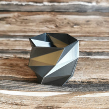 Lade das Bild in den Galerie-Viewer, Blumentopf klein geom. anthrazit/metallic 🖐