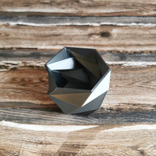 Lade das Bild in den Galerie-Viewer, Blumentopf klein geom. anthrazit/metallic 🖐