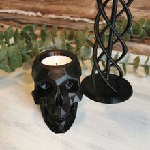 Lade das Bild in den Galerie-Viewer, Teelichthalter "Skull" schwarz, 10 cm 🖐