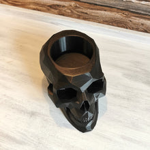 Lade das Bild in den Galerie-Viewer, Teelichthalter "Skull" schwarz, 15 cm 🖐