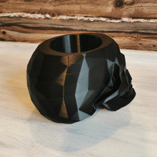 Lade das Bild in den Galerie-Viewer, Teelichthalter "Skull" schwarz, 15 cm 🖐