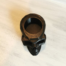 Lade das Bild in den Galerie-Viewer, Teelichthalter "Skull" schwarz, 10 cm 🖐