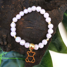 Lade das Bild in den Galerie-Viewer, Armband rosa mit Bärchen, 17 cm 🖐