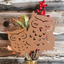 Lade das Bild in den Galerie-Viewer, Blumenstecker Eule, Rost-Look, 31 cm