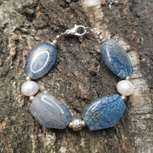 Lade das Bild in den Galerie-Viewer, Armband mit Süßwasserperlen, 19 cm lang 🖐