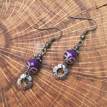 Lade das Bild in den Galerie-Viewer, Ohrringe mit Blümchen, ca. 4,5 cm lang 🖐