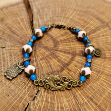 Lade das Bild in den Galerie-Viewer, Armband "Candy" mit Eule, 18,5 cm 🖐