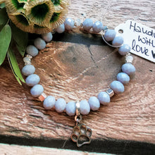 Lade das Bild in den Galerie-Viewer, Armband "Pfote", grau, 17 cm đ