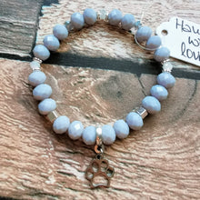 Lade das Bild in den Galerie-Viewer, Armband "Pfote", grau, 17 cm đ