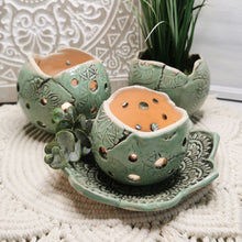 Lade das Bild in den Galerie-Viewer, Windlicht "türkis", ∅ ca. 9 cm 🖐