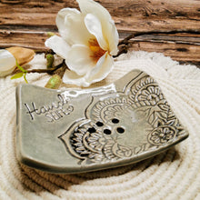 Lade das Bild in den Galerie-Viewer, Seifenschale, "grau", 14 cm đ