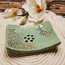 Lade das Bild in den Galerie-Viewer, Seifenschale, "türkis", 14 cm 🖐