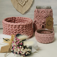 Lade das Bild in den Galerie-Viewer, Häkelkörbchen, altrosa ∅ ca. 16 cm 🖐