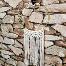 Lade das Bild in den Galerie-Viewer, Ring mit Makramee und Trockenblumen ✋