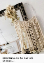 Lade das Bild in den Galerie-Viewer, WORKSHOP Ring mit Makramee und Trockenblumen