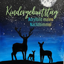 Lade das Bild in den Galerie-Viewer, Kindergeburtstag "Acrylbild malen Nachthimmel" ab 8 Jahren
