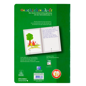 Heft DIN A4, Geschichtenheft 3G, 16 Blatt, Oxford