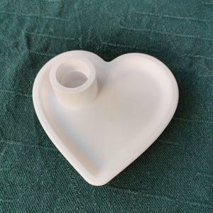 Kerzenhalter Herz, weiß, ca. 12 cm 🖐️