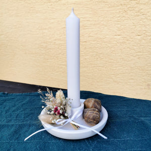 Kerzenhalter weiß, ca. 12 cm 🖐️