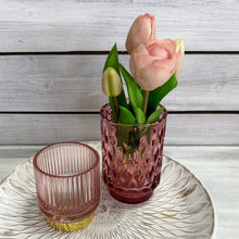 Lade das Bild in den Galerie-Viewer, Windlicht pink, 12,5 cm

