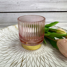 Lade das Bild in den Galerie-Viewer, Windlicht rosa und gold, 9cm
