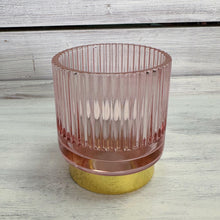 Lade das Bild in den Galerie-Viewer, Windlicht rosa und gold, 9cm
