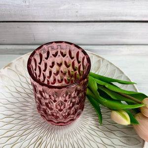 Windlicht pink, 12,5 cm