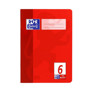 Heft DIN A5, Lineatur 6, 16 Blatt, Oxford