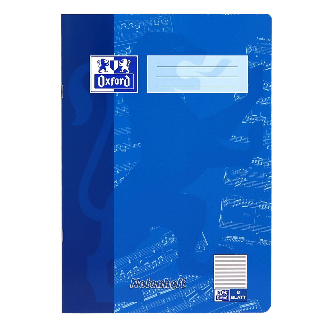Notenheft, DIN A4, 8 Blatt Oxford