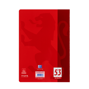 Vokabelheft DIN A5, rot, zwei Spalten, 32 Blatt, Oxford