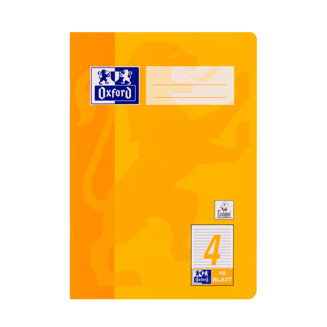 Heft DIN A5, Lineatur 4, 16 Blatt, Oxford