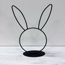 Lade das Bild in den Galerie-Viewer, Metallring Hase, schwarz, 20 cm
