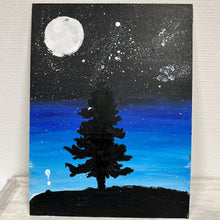 Lade das Bild in den Galerie-Viewer, Kindergeburtstag "Acrylbild malen Nachthimmel" ab 8 Jahren
