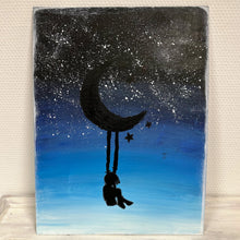 Lade das Bild in den Galerie-Viewer, Kindergeburtstag "Acrylbild malen Nachthimmel" ab 8 Jahren
