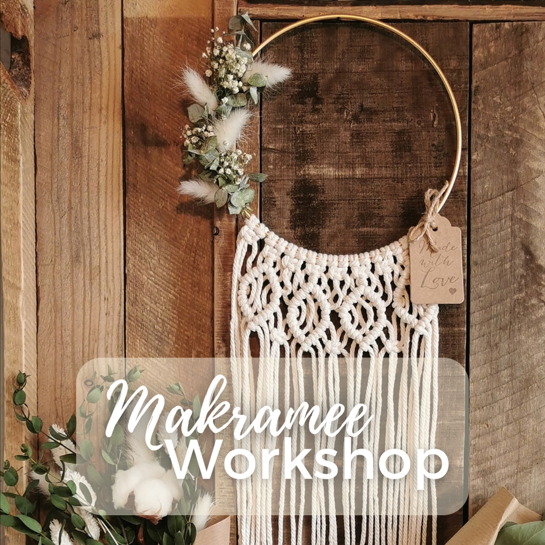 WORKSHOP Ring mit Makramee und Trockenblumen