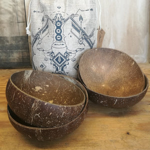 Kokosnuss-Schalen, 4 Stück