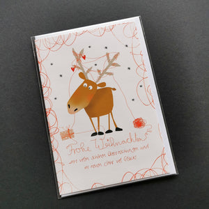 Weihnachtskarte "Hirsch"