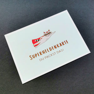 Postkarte "Superheldenkarte"
