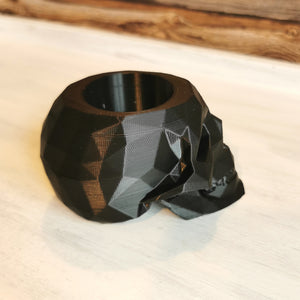 Teelichthalter "Skull" schwarz, 10 cm 🖐