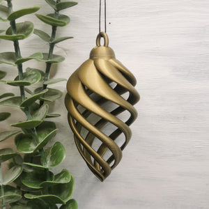 Ornament "Zapfen", Gold, 14 cm 🖐