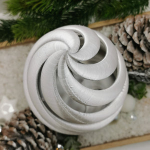 Ornament "Zapfen", Silber, 25 cm 🖐